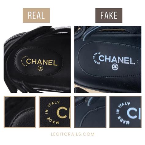 chanel shoes fake vs real